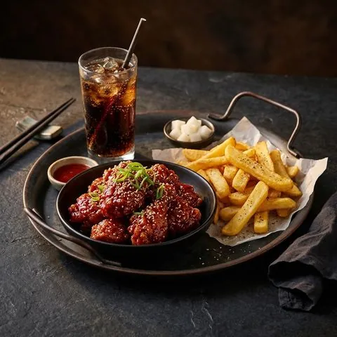 Glazed Korean fried chicken